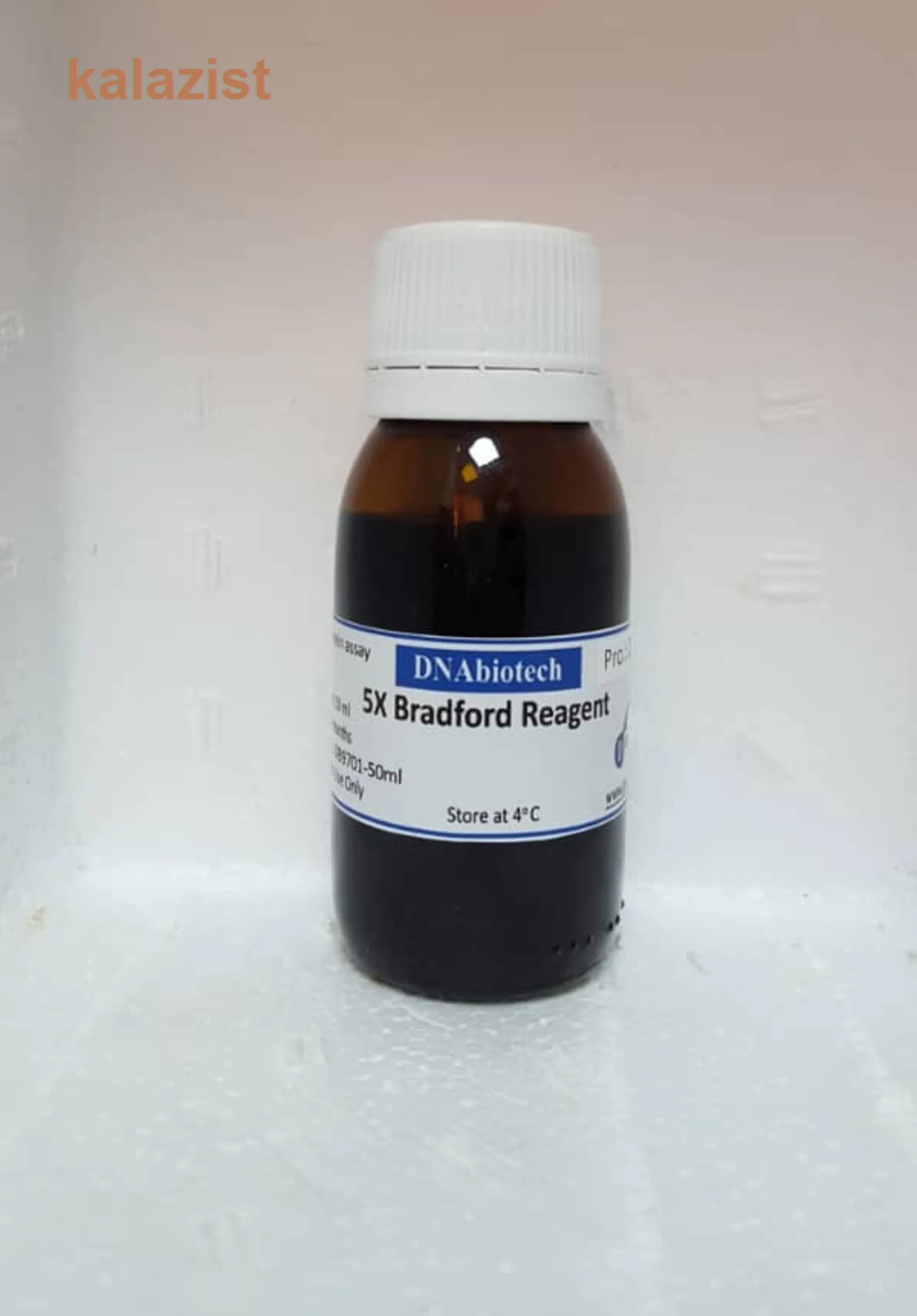 bradford reagent محلول برادفورد 5X حجم 50 سی سی DNAbiotech kalazist
